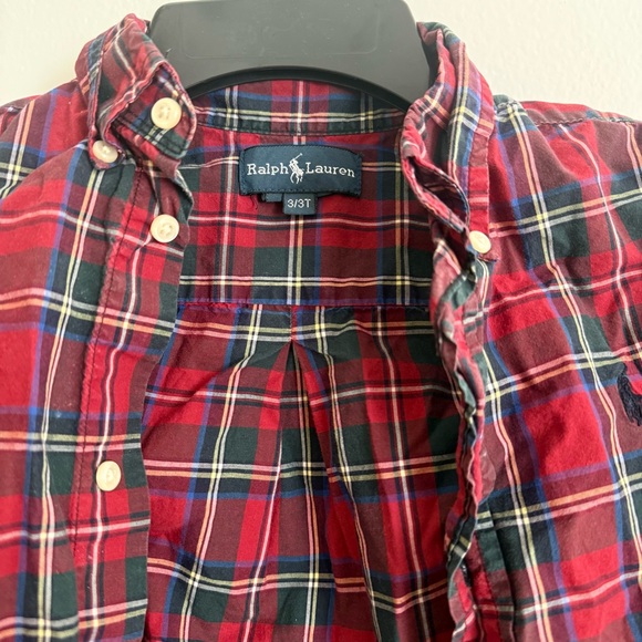 Ralph Lauren Red and Blue Plaid Shirt - Picture 1 of 3